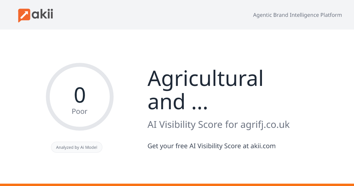 Agricultural and Farming Jobs AI Visibility Score