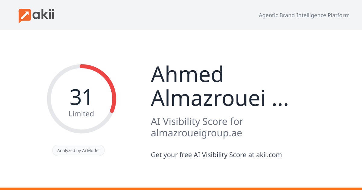 Ahmed Almazrouei Group L.L.C. AI Visibility Score