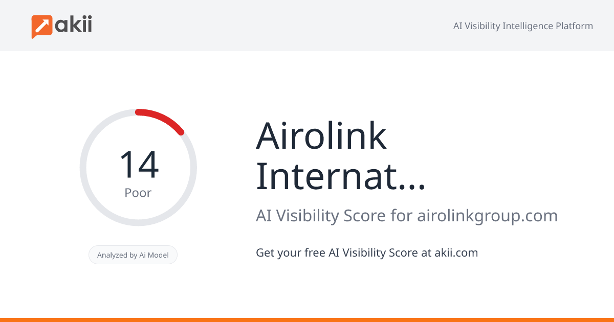 Airolink International Construction LLC AI Visibility Score