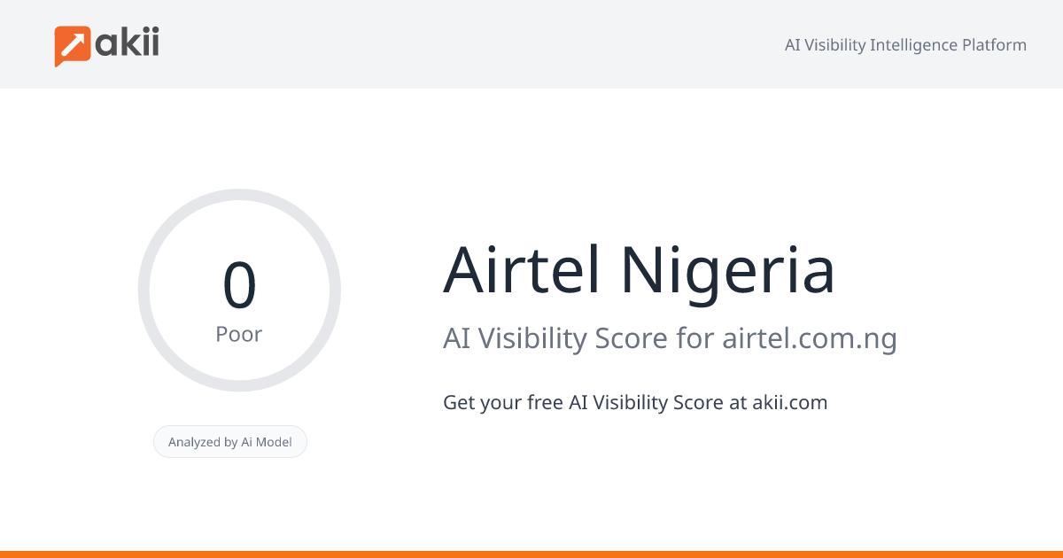 Airtel Nigeria AI Visibility Score