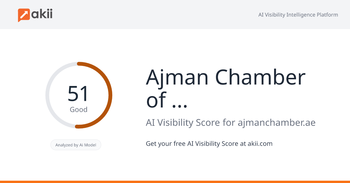 Ajman Chamber of Commerce and Industry AI Visibility Score