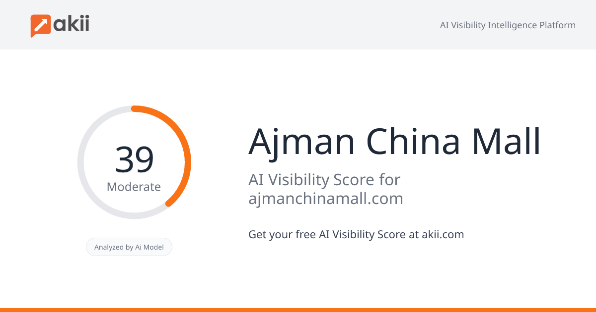 Ajman China Mall AI Visibility Score