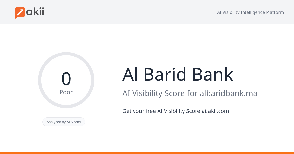 Al Barid Bank AI Visibility Score
