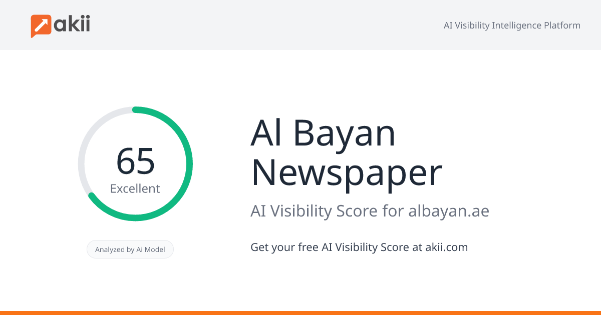 Al Bayan Newspaper AI Visibility Score