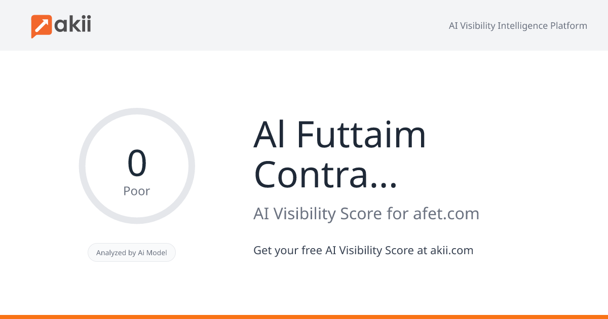 Al-Futtaim Contracting AI Visibility Score