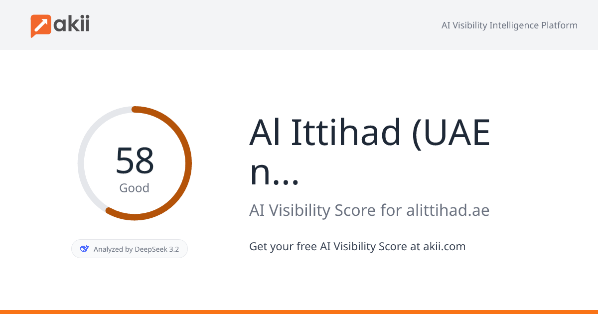 Al Ittihad (UAE newspaper) AI Visibility Score