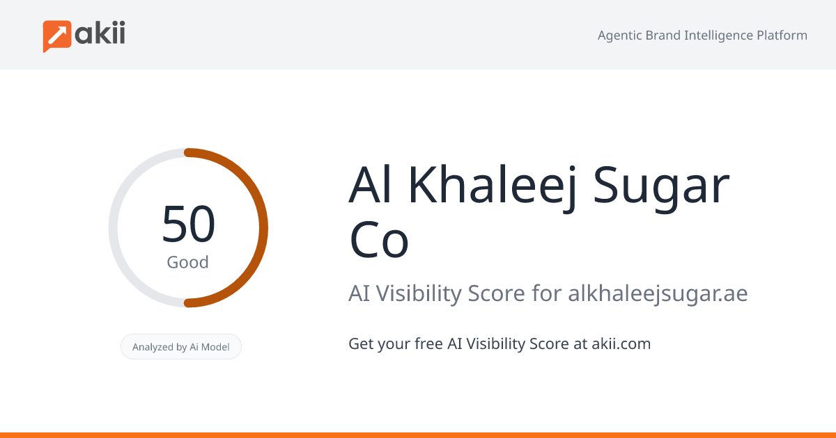 Al Khaleej Sugar Co AI Visibility Score