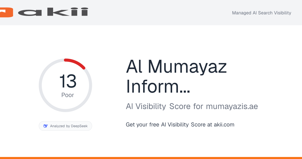 Al Mumayaz Information Services AI Visibility Score preview