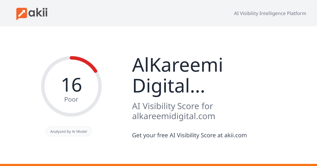 AlKareemi Digital Agency AI Visibility Score