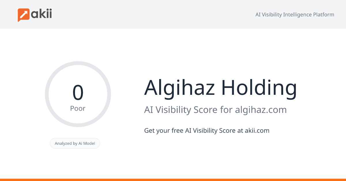 Algihaz Holding AI Visibility Score