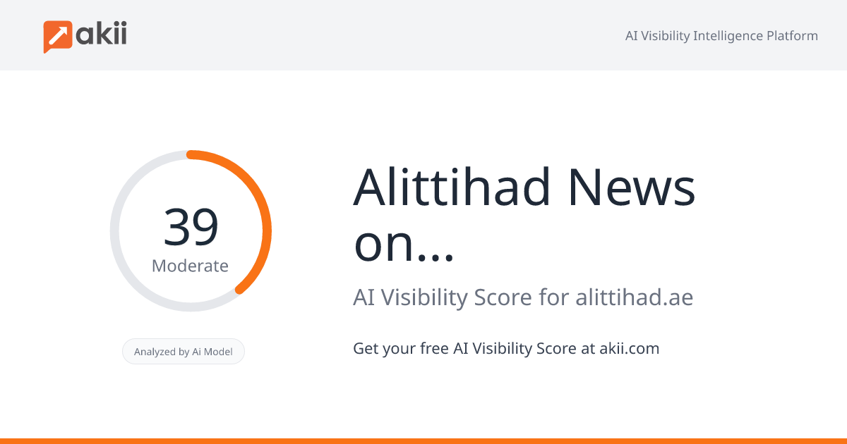 Alittihad News online AI Visibility Score