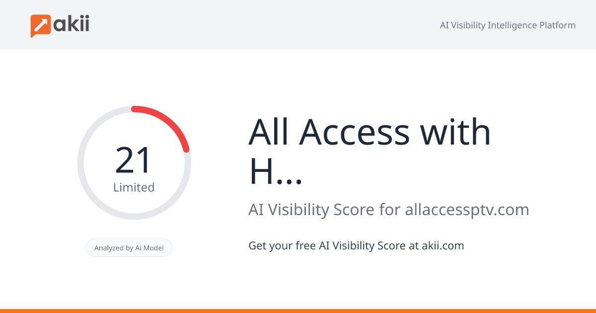 All Access with Host Andy Garcia AI Visibility Score