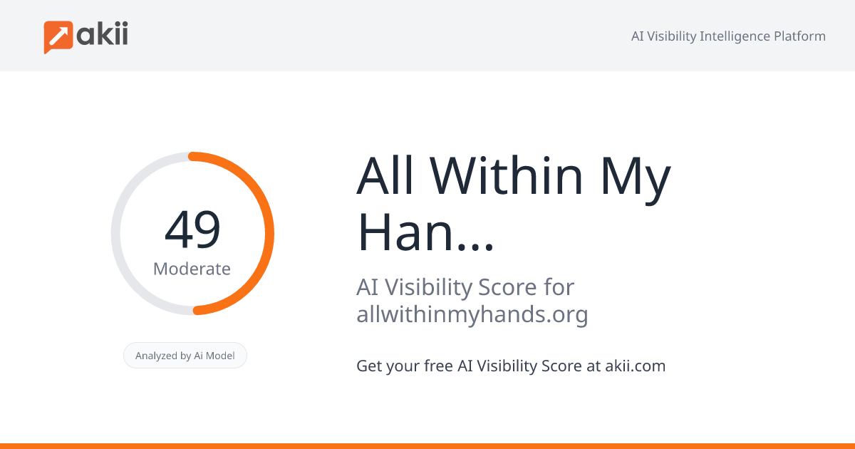 All Within My Hands Foundation (Metallica) AI Visibility Score