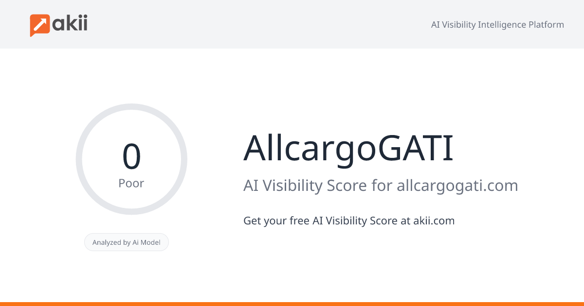 AllcargoGATI AI Visibility Score