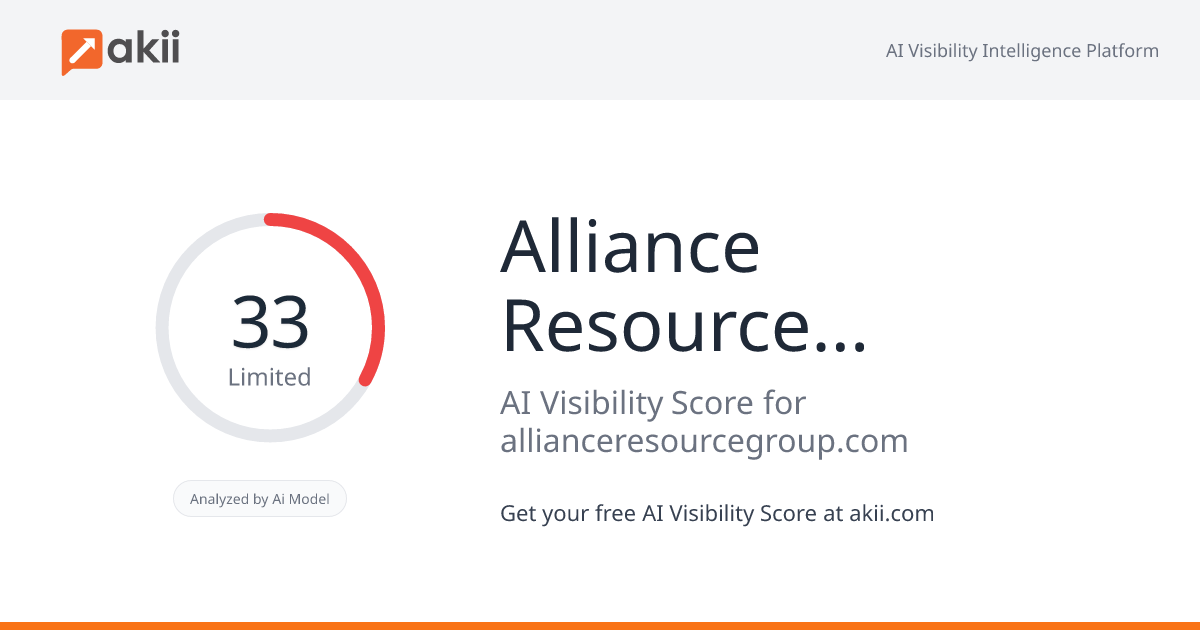 Alliance Resource Group AI Visibility Score
