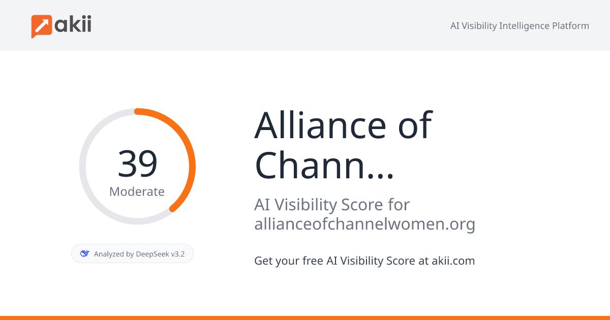 Alliance of Channel Women AI Visibility Score