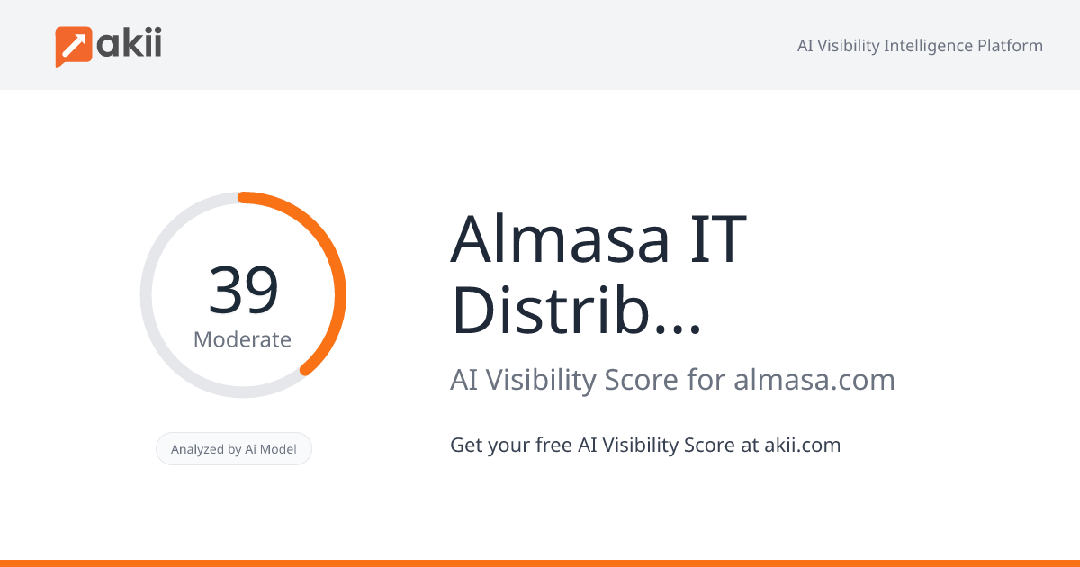 Almasa IT Distribution AI Visibility Score