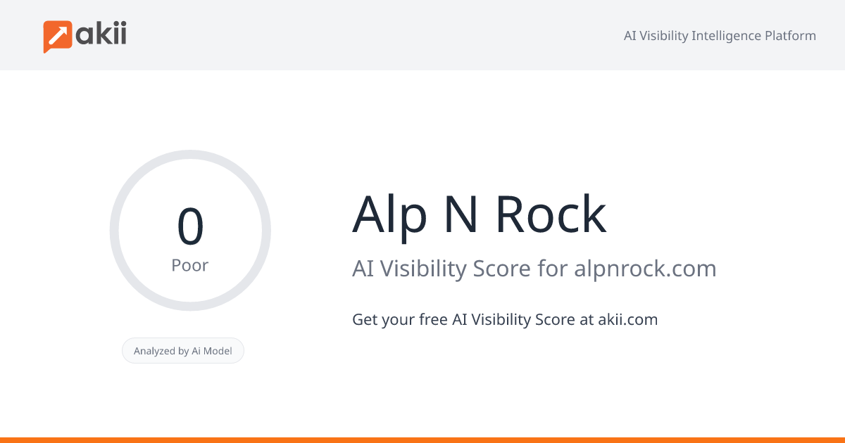 Alp N Rock AI Visibility Score
