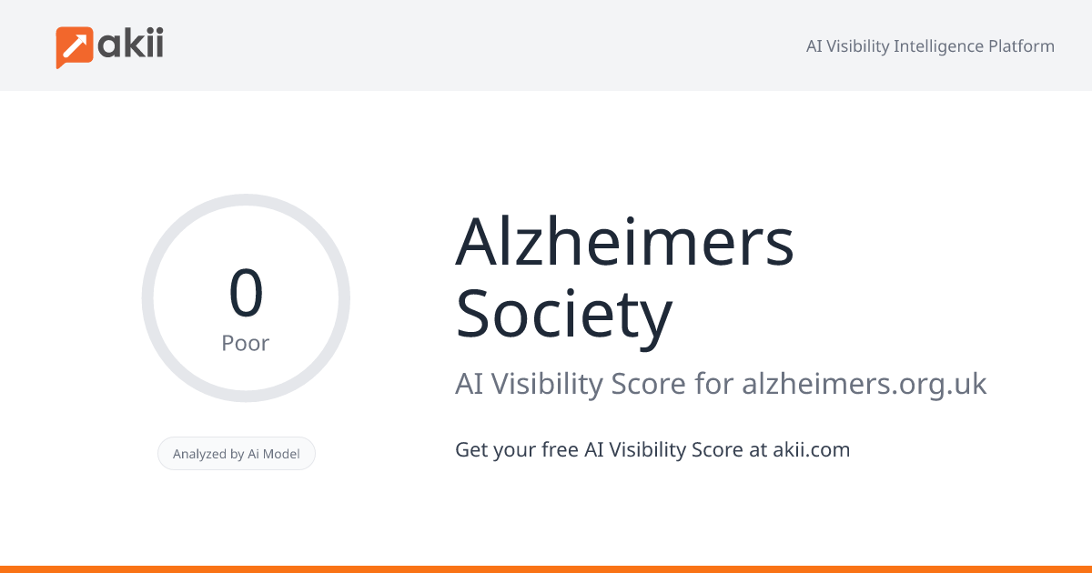 Alzheimer's Society AI Visibility Score