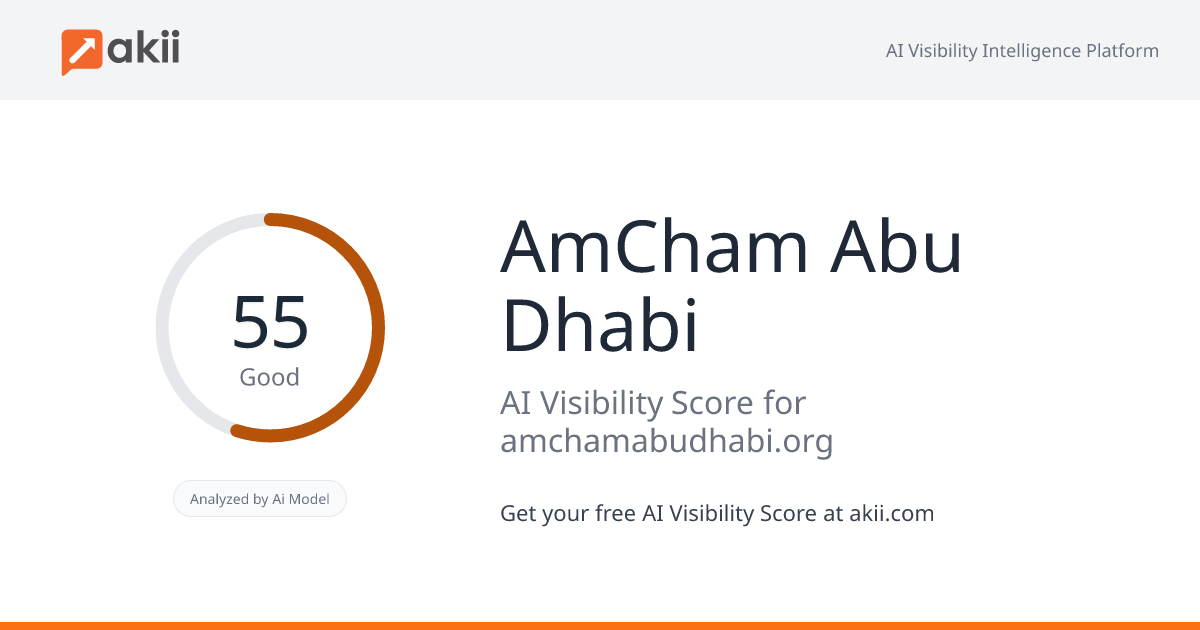AmCham Abu Dhabi AI Visibility Score