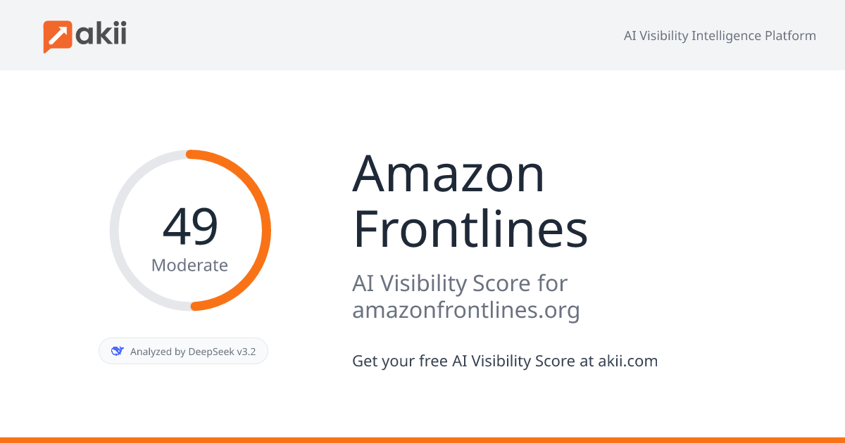 Amazon Frontlines AI Visibility Score