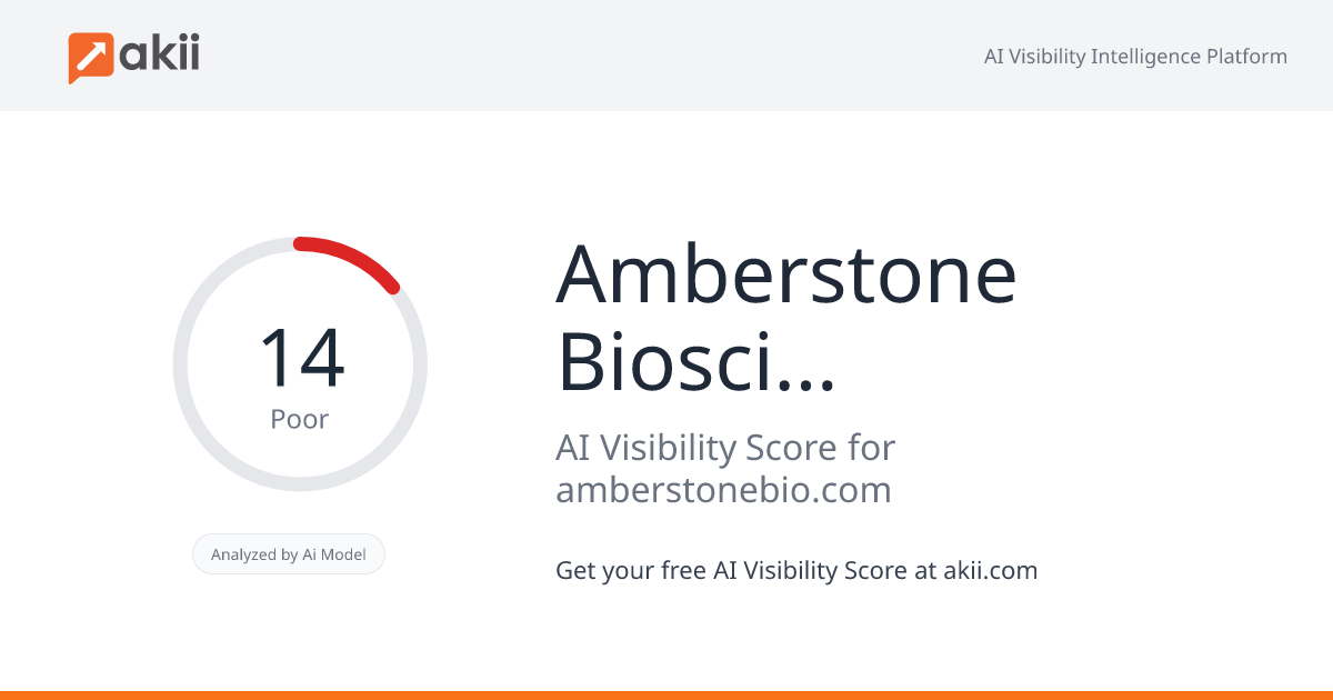 Amberstone Biosciences AI Visibility Score