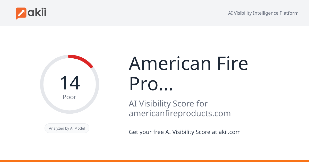 American Fire Products AI Visibility Score