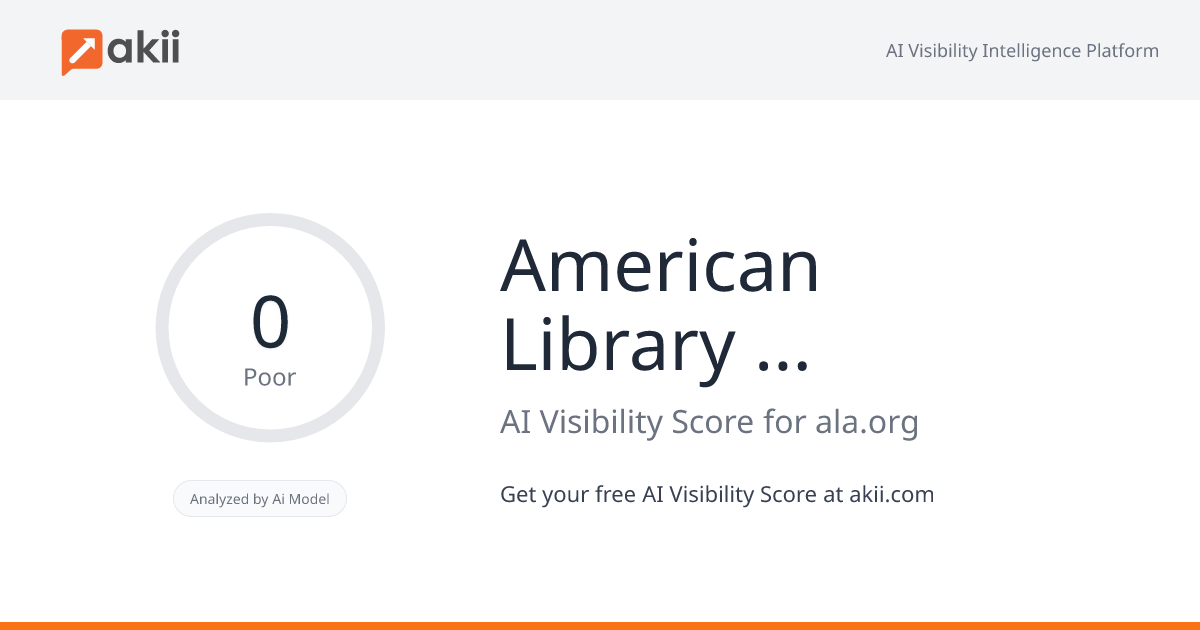 American Library Association AI Visibility Score