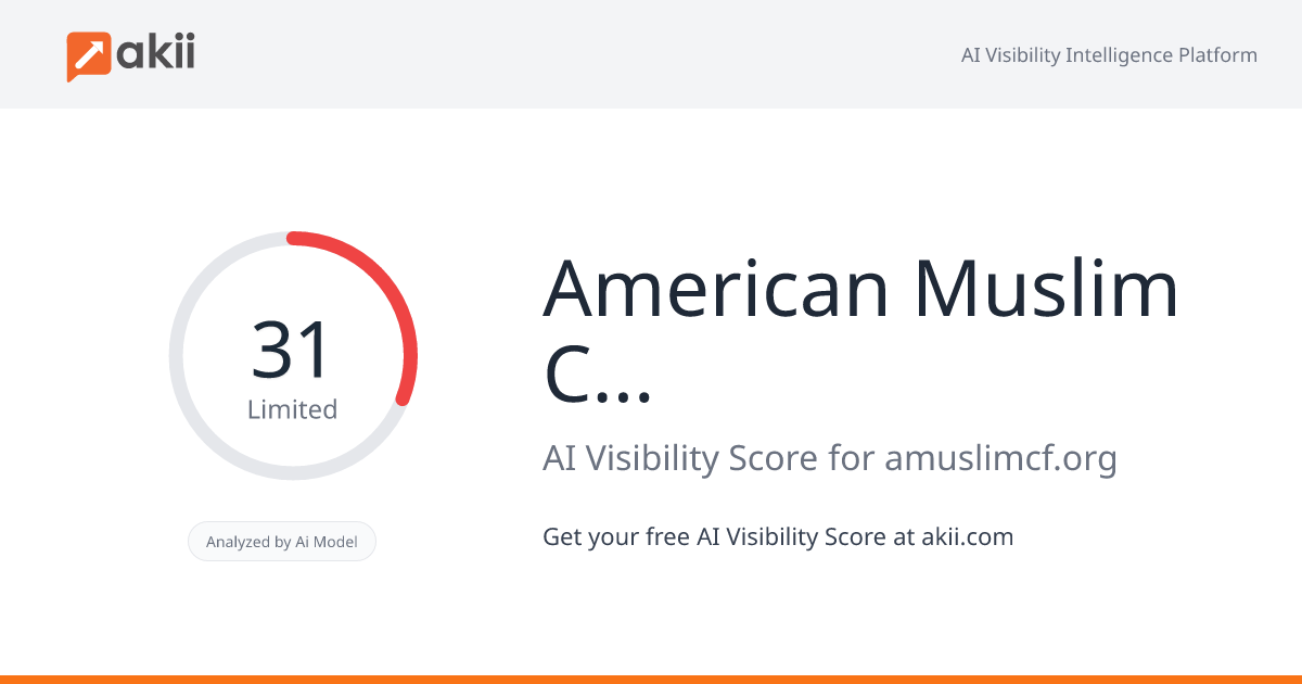 American Muslim Community Foundation AI Visibility Score