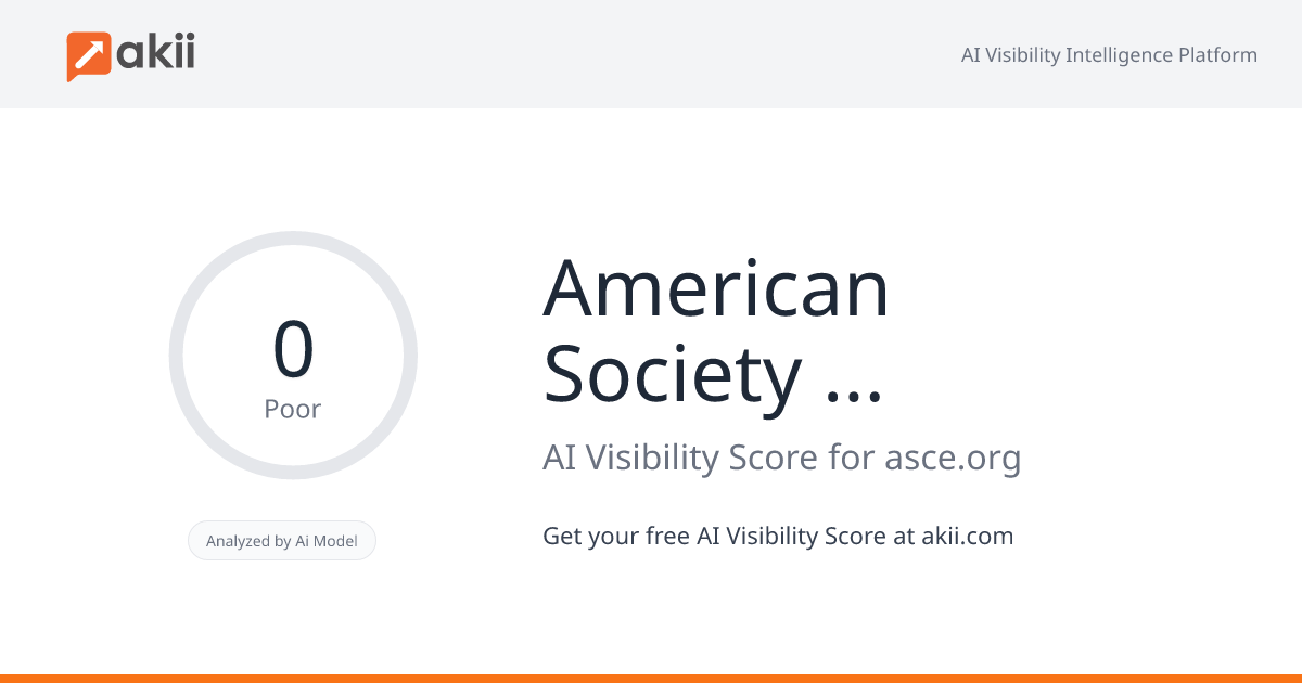 American Society of Civil Engineers AI Visibility Score