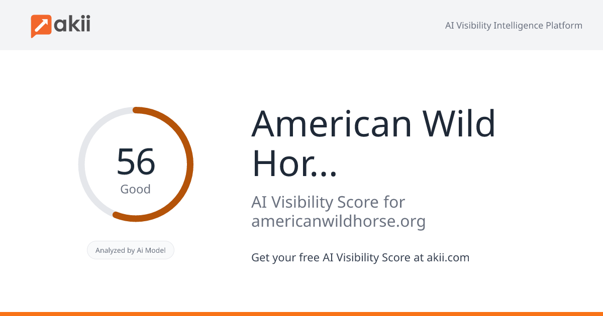 American Wild Horse Conservation AI Visibility Score