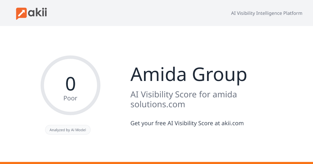 Amida Group AI Visibility Score
