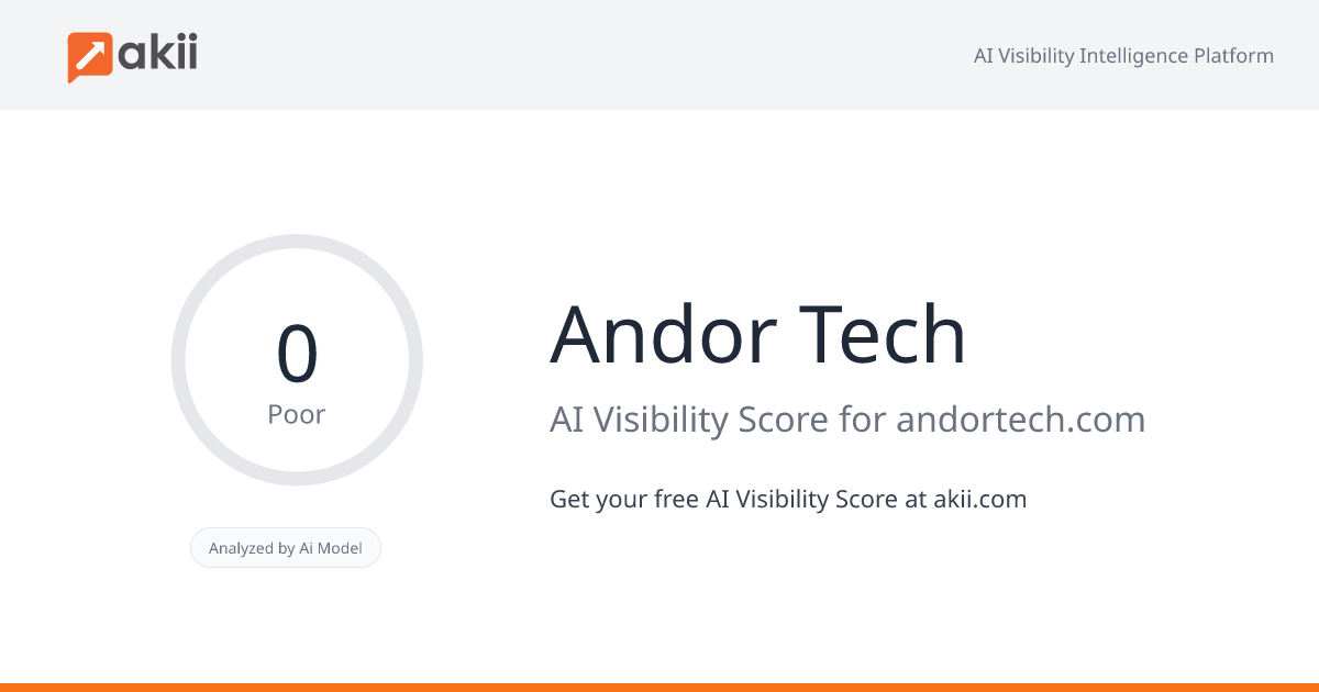 Andor Tech AI Visibility Score