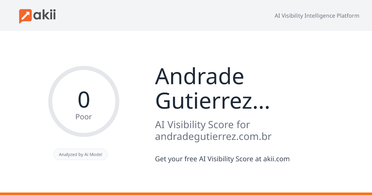 Andrade Gutierrez S.A. AI Visibility Score