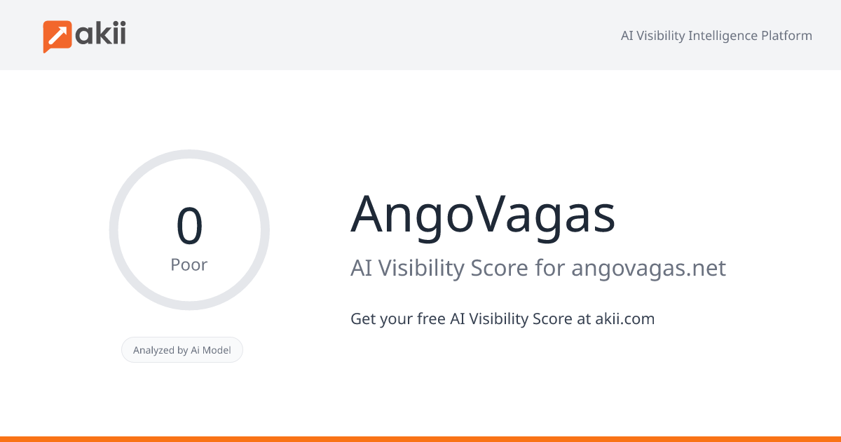AngoVagas AI Visibility Score