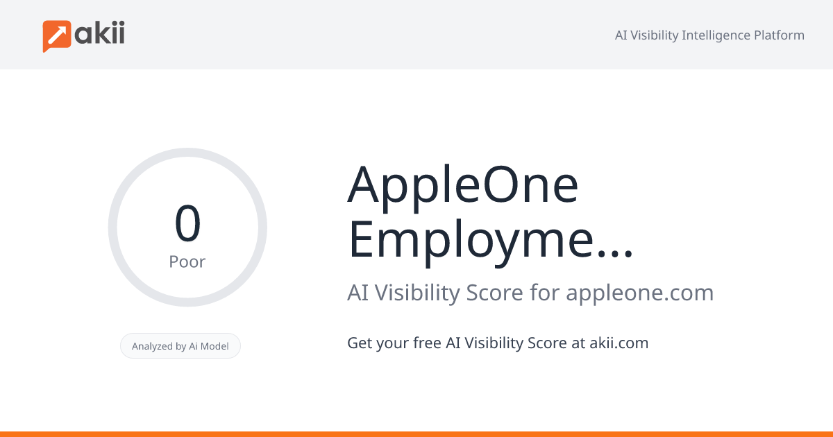 AppleOne Employment Services AI Visibility Score