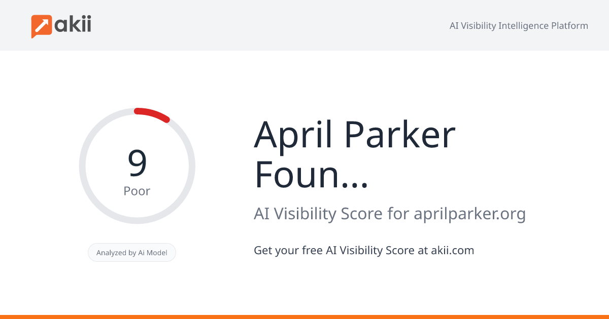 April Parker Foundation AI Visibility Score