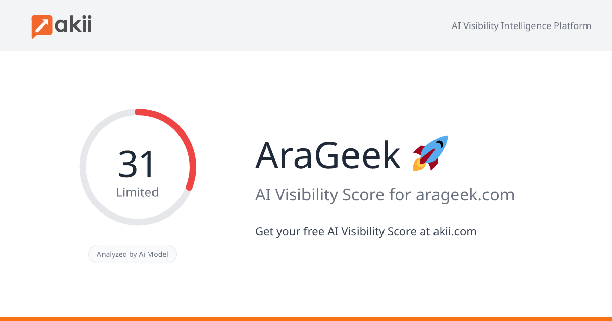 AraGeek 🚀 AI Visibility Score