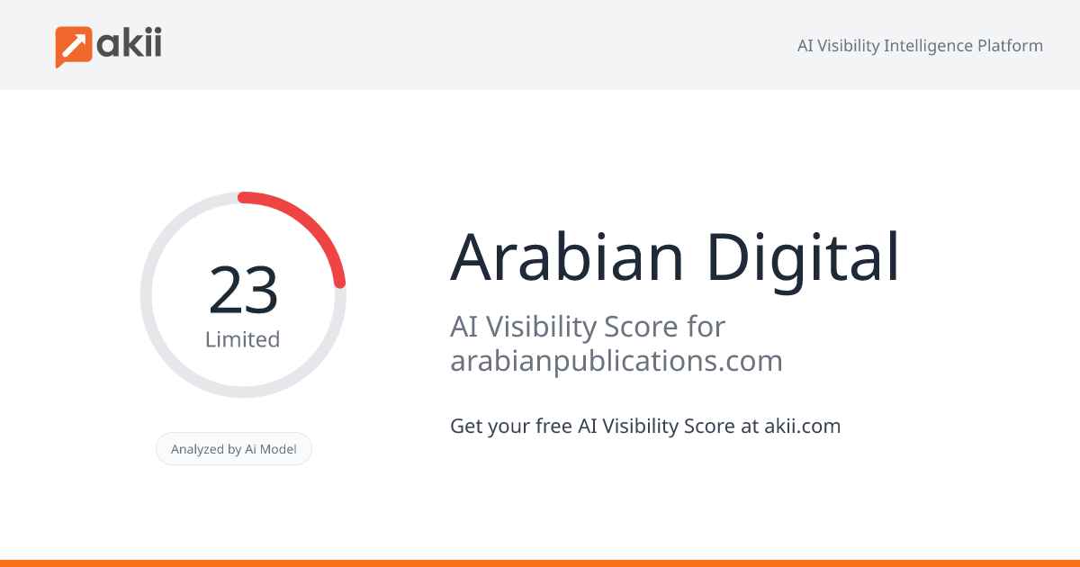 Arabian Digital AI Visibility Score