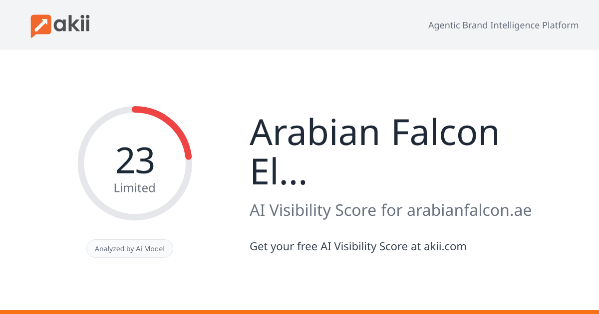 Arabian Falcon Electrical Equipment LLC AI Visibility Score