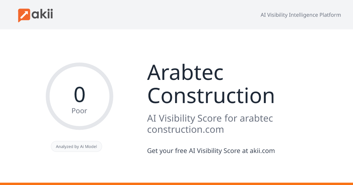 Arabtec Construction AI Visibility Score