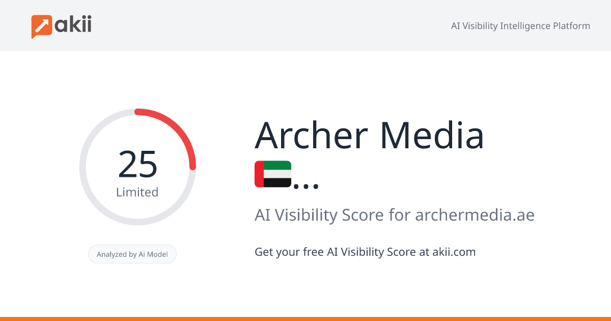 Archer Media 🇦🇪 🇧🇭 AI Visibility Score
