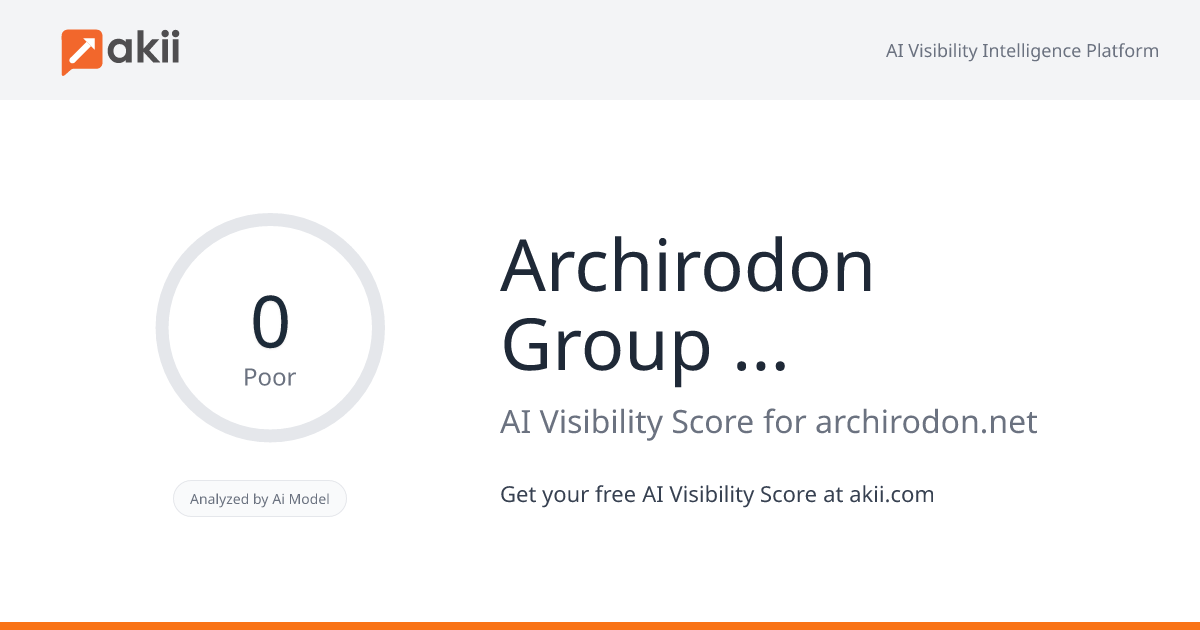 Archirodon Group N.V. AI Visibility Score