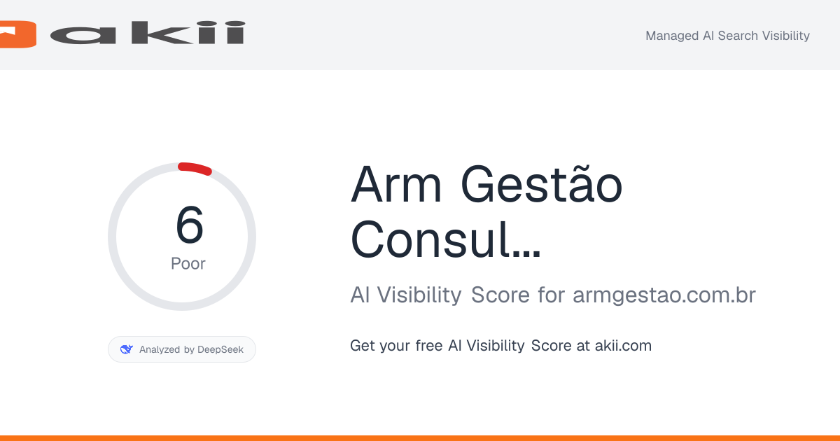 Arm Gestão Consultoria AI Visibility Score preview