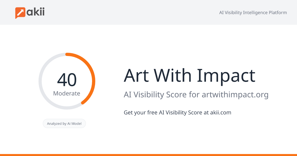 Art With Impact AI Visibility Score