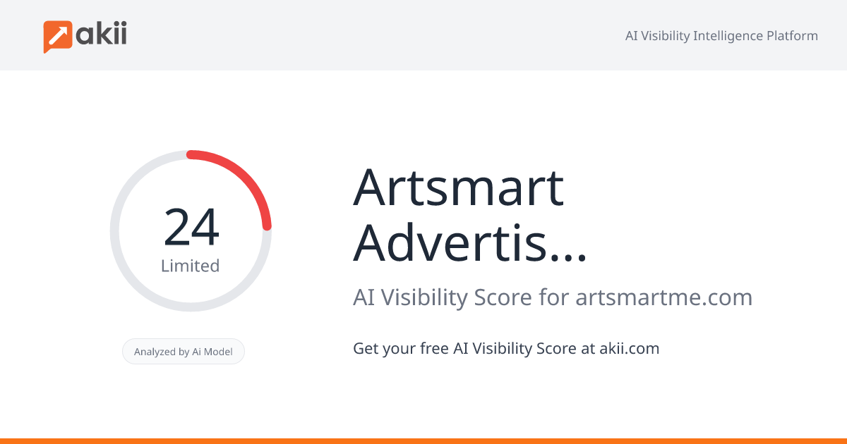 Artsmart Advertising LLC AI Visibility Score