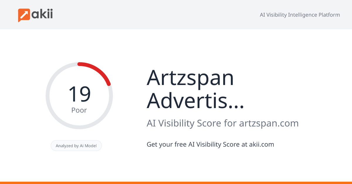 Artzspan Advertising Logo | Graphic | Web Designer Dubai UAE AI Visibility Score