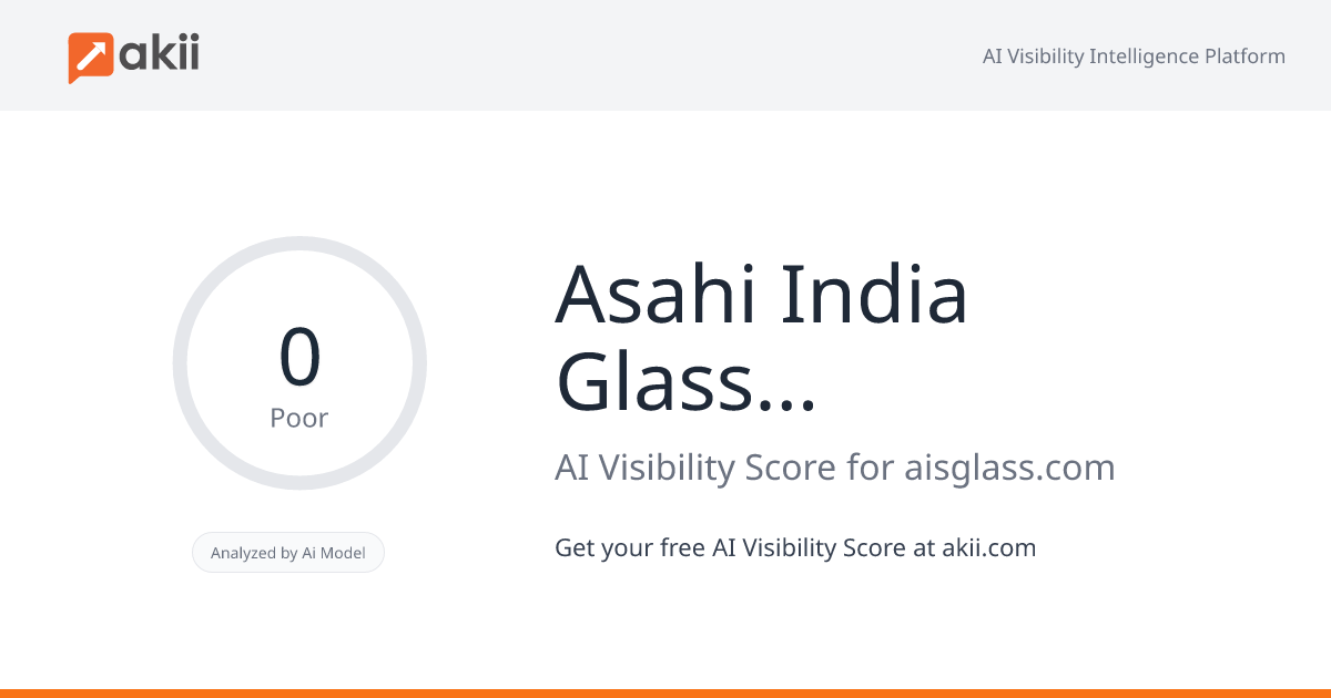 Asahi India Glass Limited (AIS) AI Visibility Score
