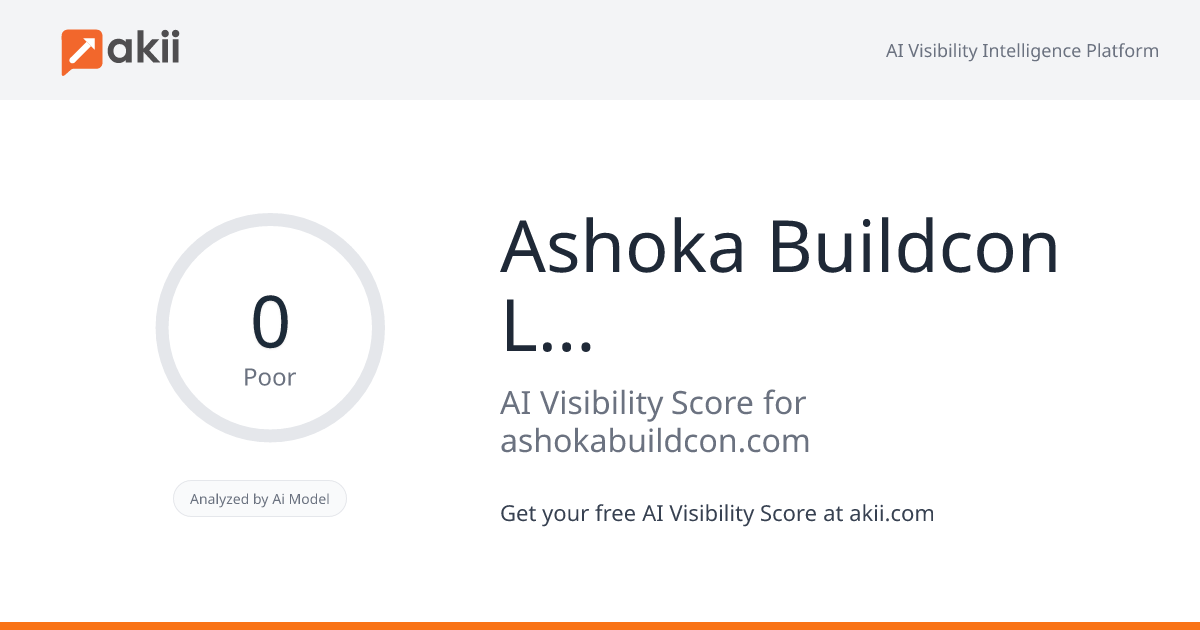 Ashoka Buildcon Limited AI Visibility Score