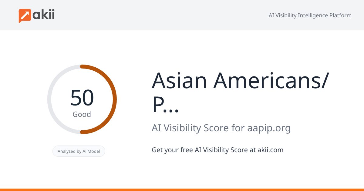 Asian Americans/Pacific Islanders in Philanthropy (AAPIP) AI Visibility Score